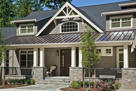 Craftsman Exterior Home with a Metal Roof Ideas